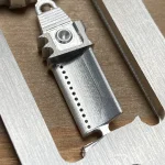 CNCによるアルミ切削加工品でジェットエンジンのタービンブレードを模したもの