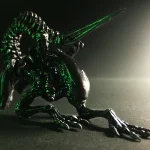 光造形3Dプリントによる精密なエイリアンのフィギュア