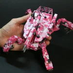 光造形3Dプリントによる精密な多脚戦車の迷彩塗装模型