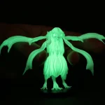 光造形3Dプリントによる蓄光フレキシブルレジン製のアマビエのフィギュア