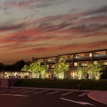 3DCGによる夕景建築パース